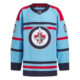 Mænd NHL Winnipeg Jets Trøje Tilpasset Anniversary Adidas 2023-24 Blå Authentic